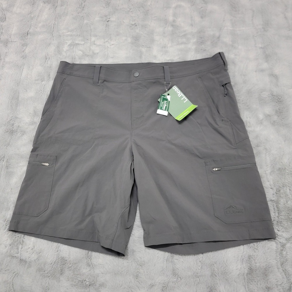 L.L. Bean Cresta Hiking Shorts Mens 42 Gray Quick Dry Nylon Stretch Pockets